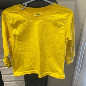 Yellow Kids Long Sleeve Shirt